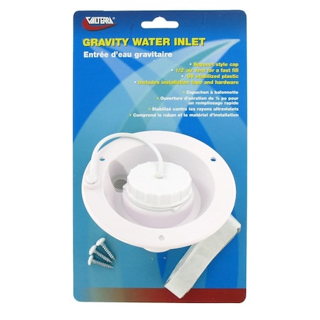 Valterra GRAVITY WATER INLET, WHITE, CARDED A01-2003VP